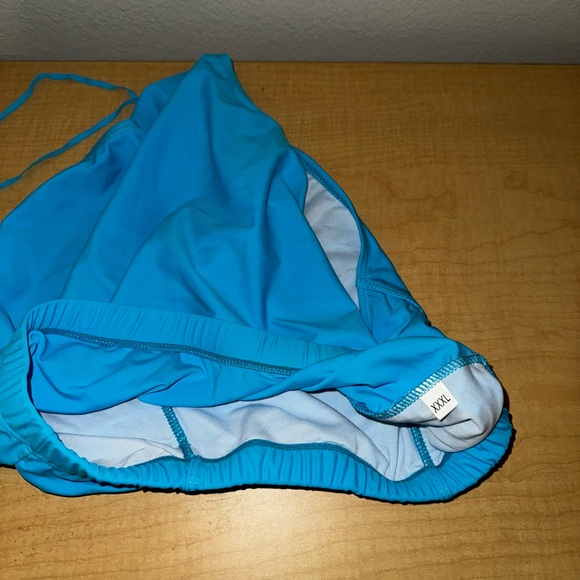 Swimsuits For All Plus Size Blue Fringe Top with High Waisted  Bottoms NWOT - Picture 7 of 8